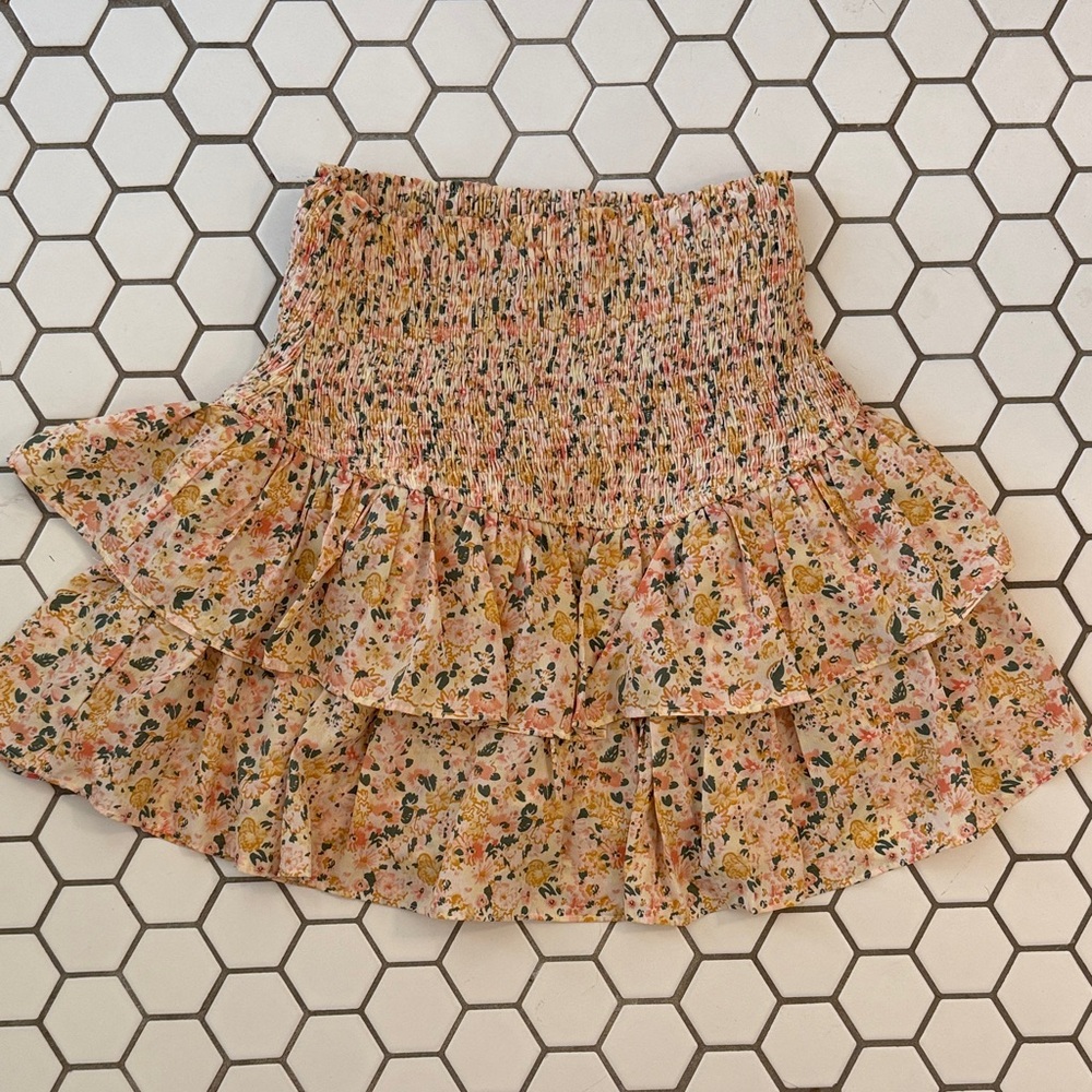 Entro Floral Ruffle Skirt w/ shorts under